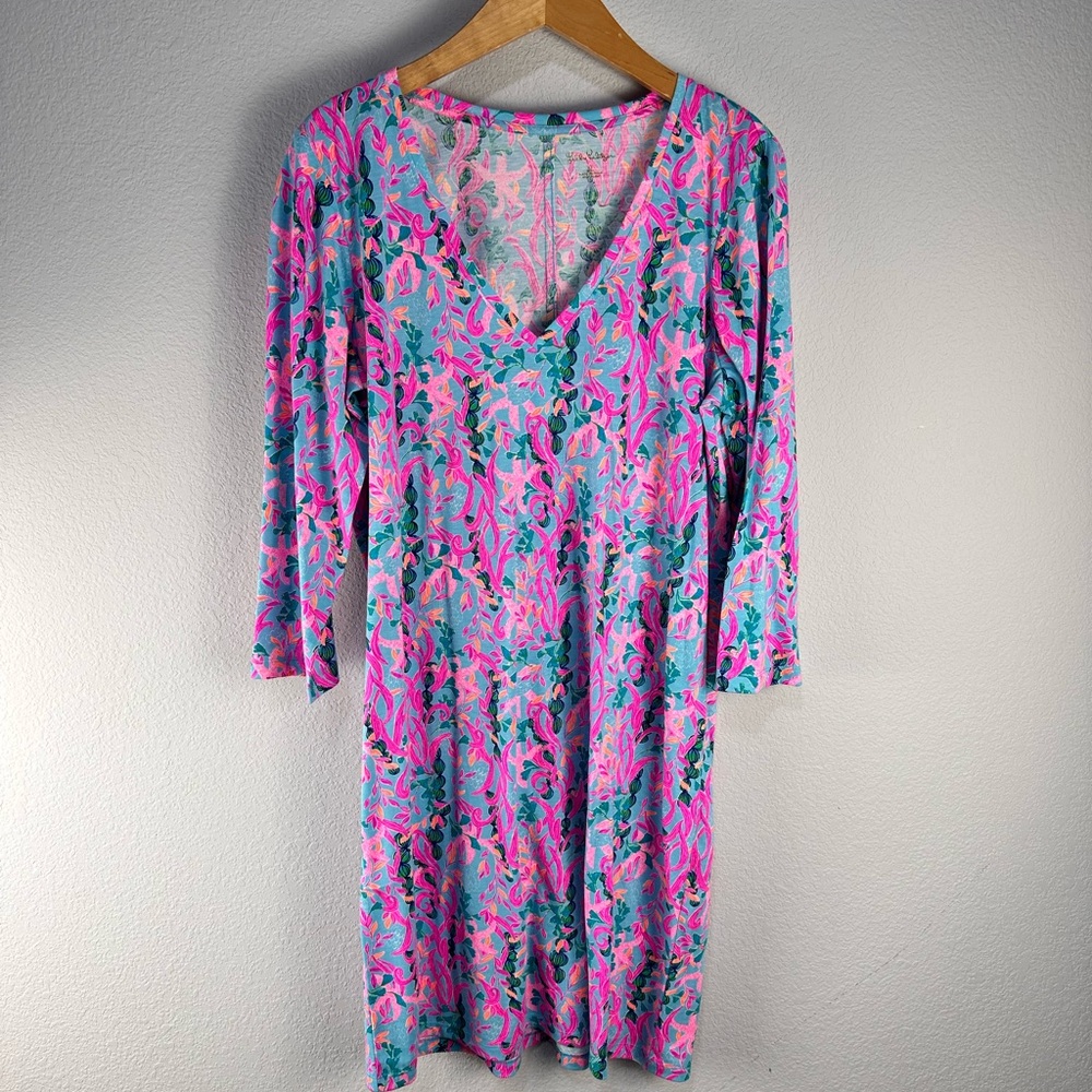 Lilly Pulitzer Tessa Dress‎ Seaweed Samba Sz XL
